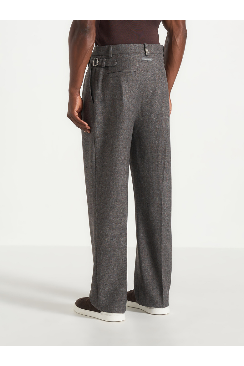 Pierre Pleated Tailored Trousers, Alternate, color, Dark Grey