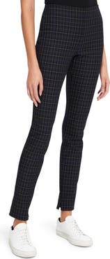 Theory Plaid Slim Zip Cuff Trousers