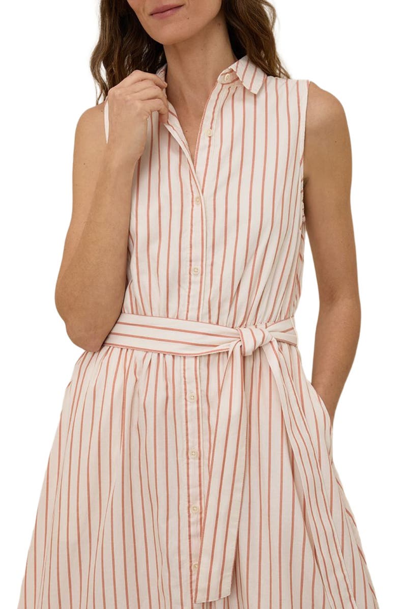 Pact Organic Cotton Sunset Lightweight Cotton Sleeveless Shirtdress, Main, color, Zuma Stripe