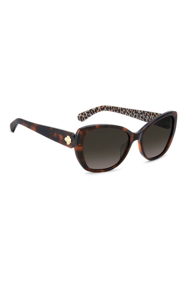 jalisa 56mm gradient butterfly sunglasses, Alternate, color, HAVANA/ BROWN SF
