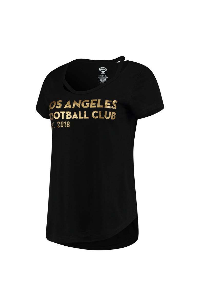 CONCEPTS SPORT Women's Concepts Sport Black LAFC Squad Cut Neck T-Shirt, Main, color, 