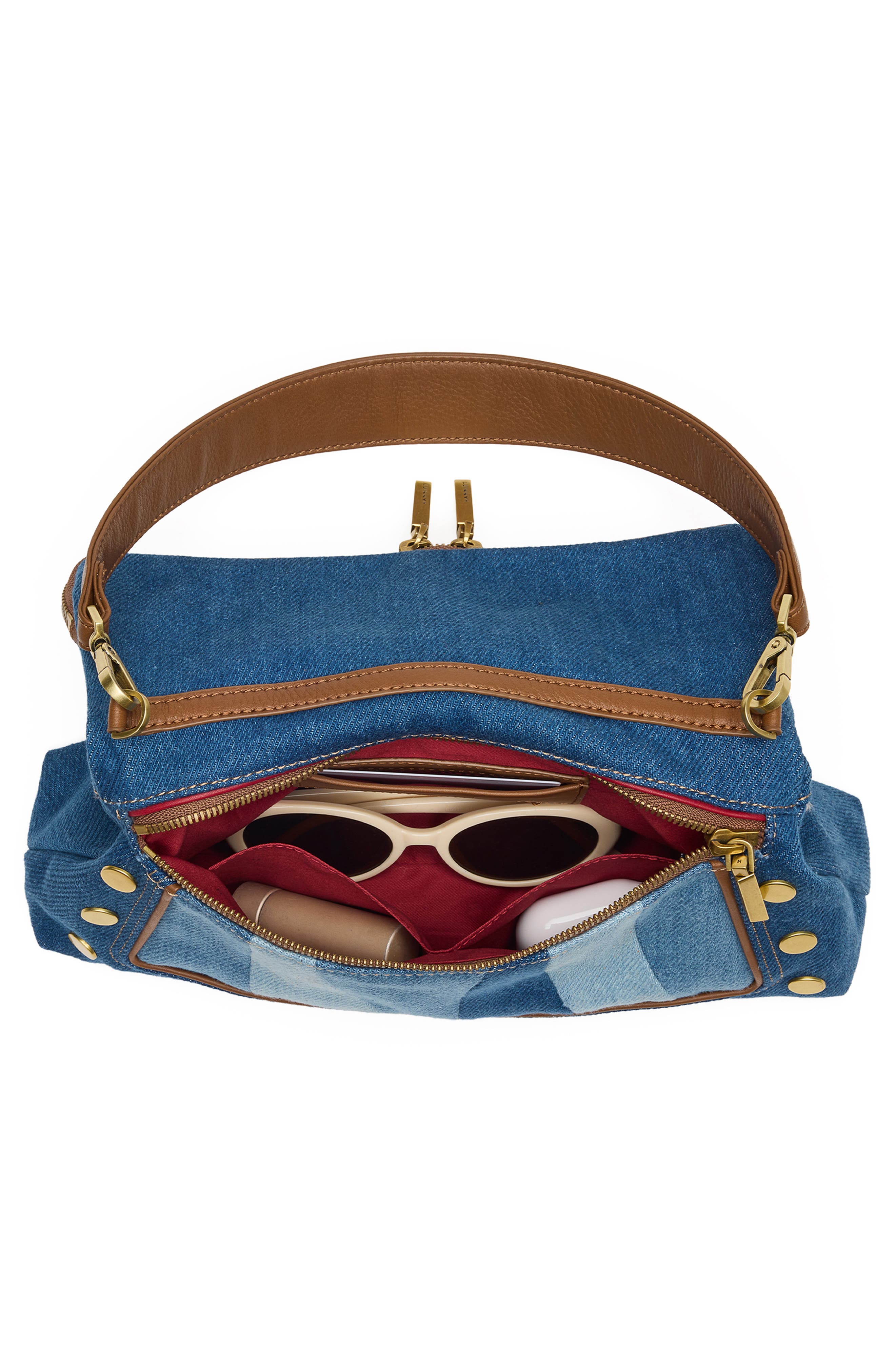 HAMMITT Medium Beverly Denim Shoulder Bag, Alternate, color, 