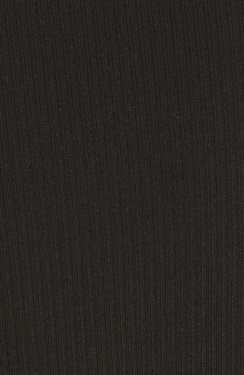 Saint Laurent Feather Trim Off the Shoulder Cashmere Knit Top, Alternate, color, 