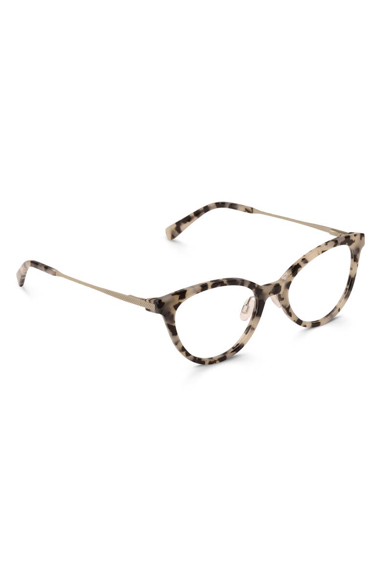 eyebobs Statuette 51mm Cat Eye Reading Glasses, Alternate, color, Vanilla Chop / Light Gold