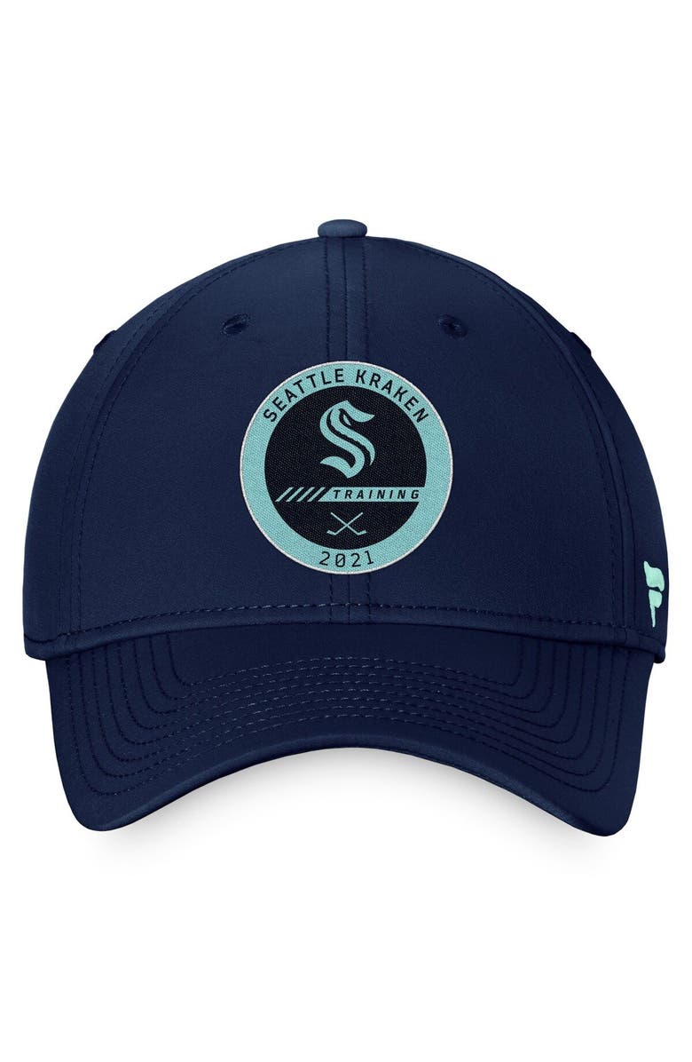 FANATICS Men's Fanatics Branded Navy Seattle Kraken 2022 Authentic Pro Training Camp Flex Hat, Alternate, color, Navy