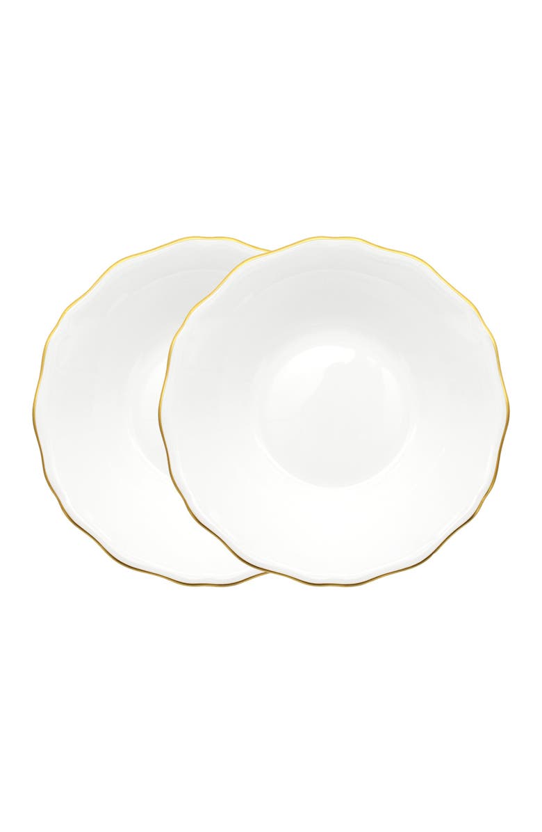 Twig New York Amelie Set of 2 Soup & Pasta Bowl, Main, color, Brushed Gold