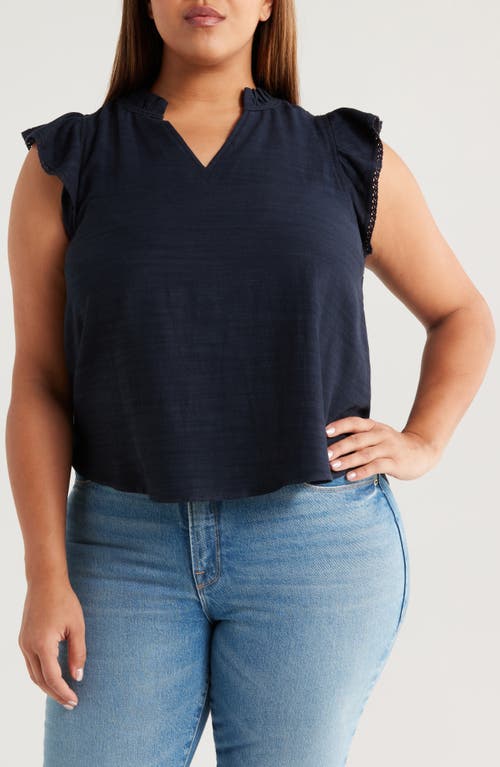 Wit & Wisdom Flutter Sleeve Jersey Top