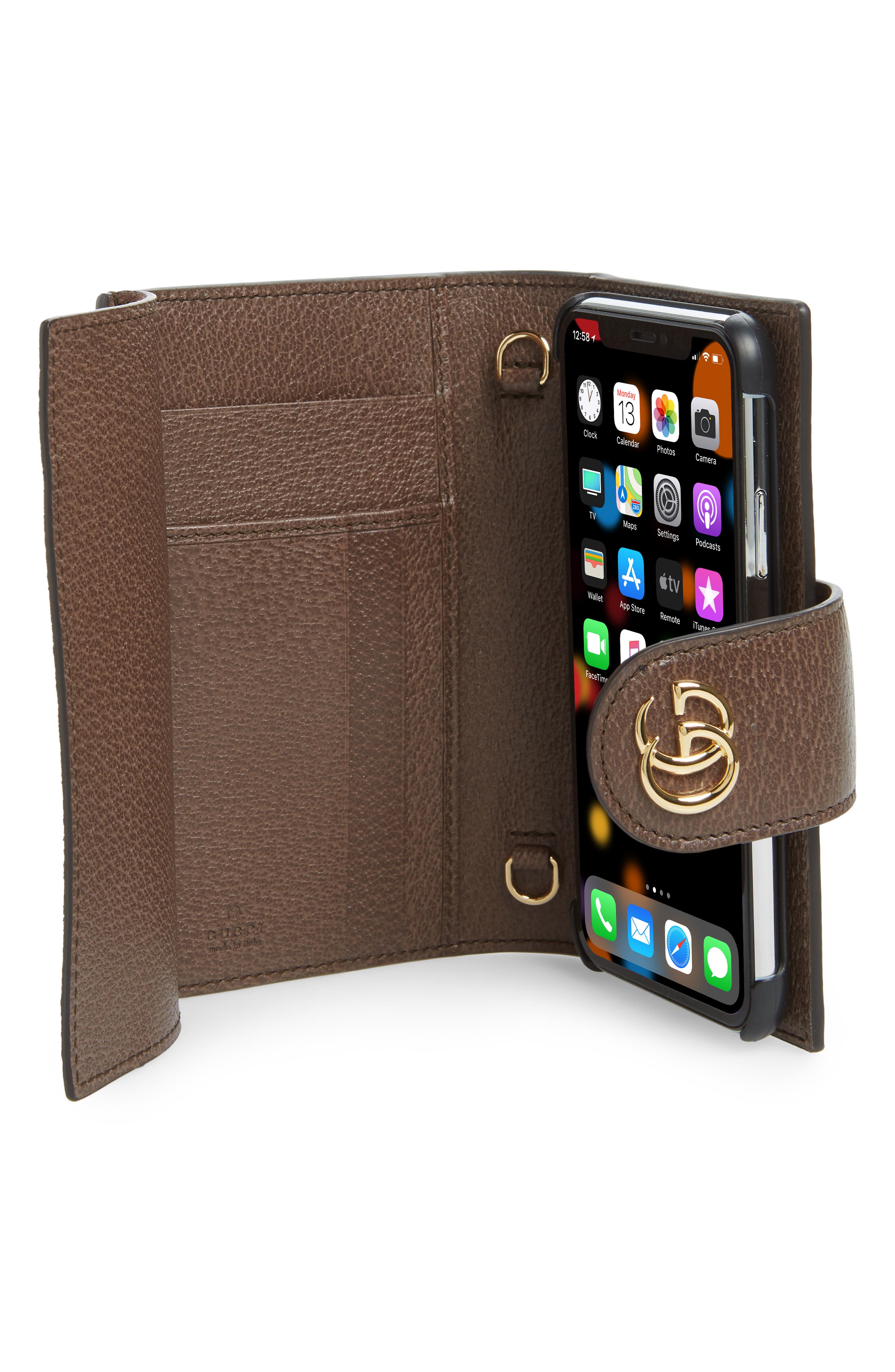 Gucci Ophidia iPhone X Folio Crossbody, Alternate, color, 