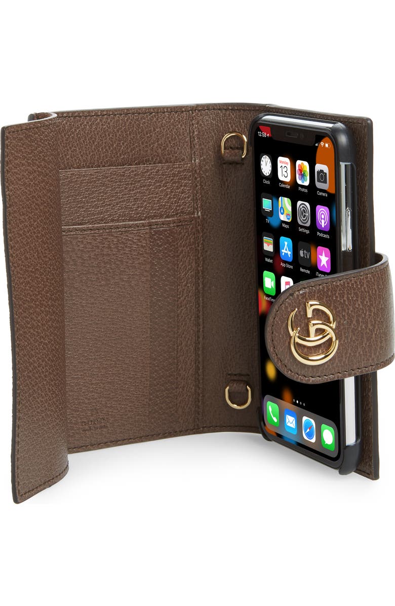 Gucci Ophidia iPhone X Folio Crossbody, Alternate, color,