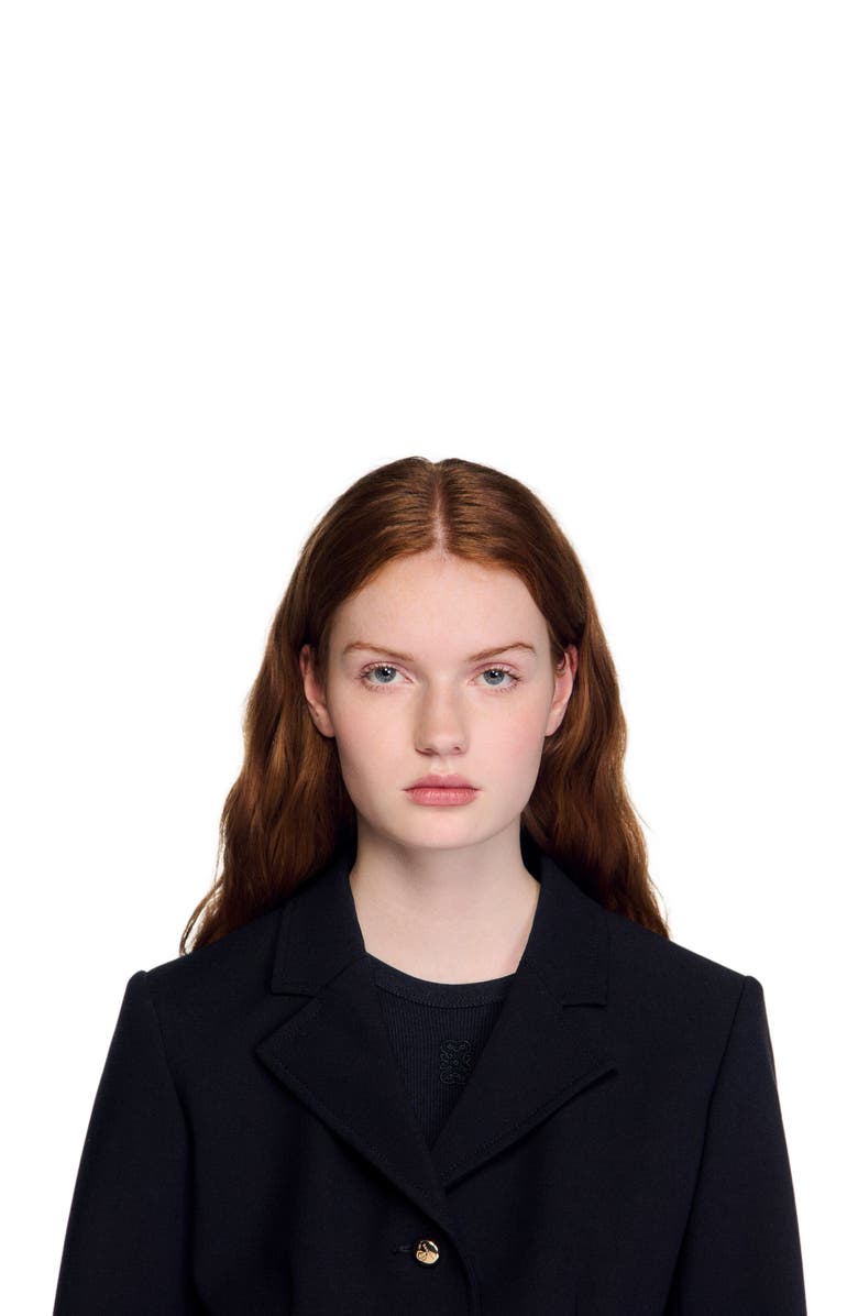 SANDRO Short tailored jacket, Alternate, color, Black