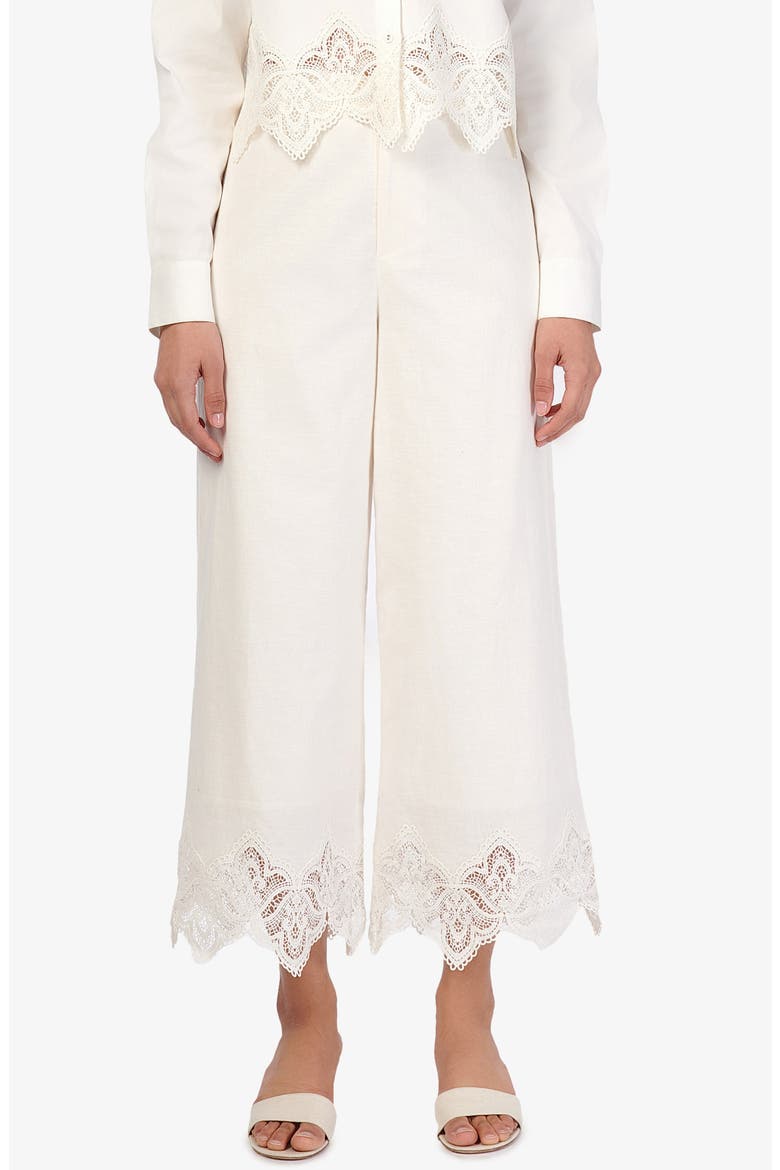 Cassia Wide Leg Ankle Pants, Main, color, MACADAMIA