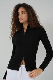 Anatomie Noelle Sweater Zip Up Top