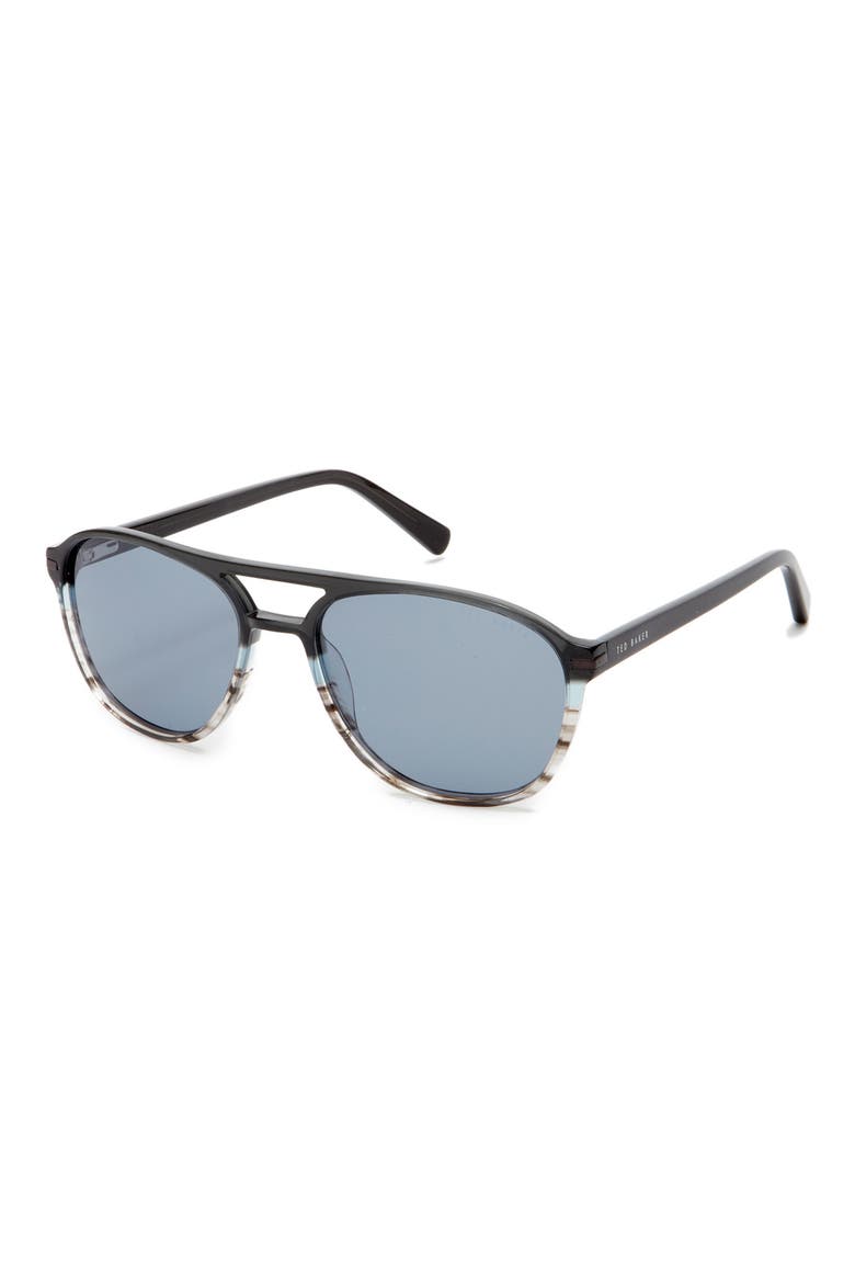 57mm Polarized Aviator Sunglasses, Alternate, color, GREY