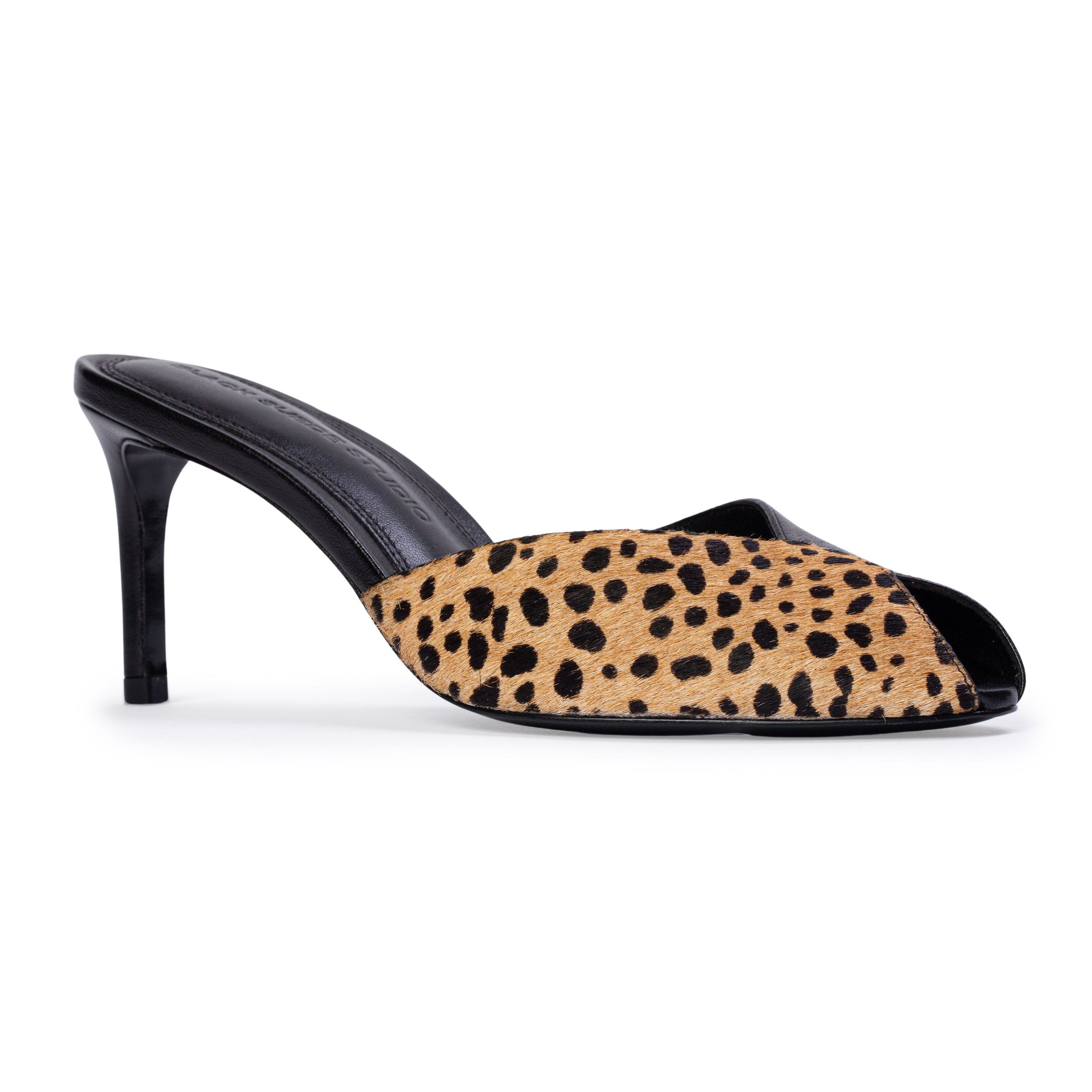 Noa 70 Mule, Alternate, color, Camel Dotted Cheetah Pony Hair