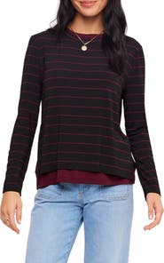 Karen Kane Double Layer Side Slit Top