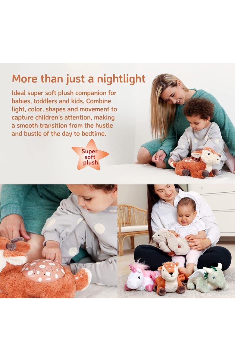 Cloud B Twilight Buddies - Calming Plush Toy & Nightlight Star Projector, Alternate, color, Fawn