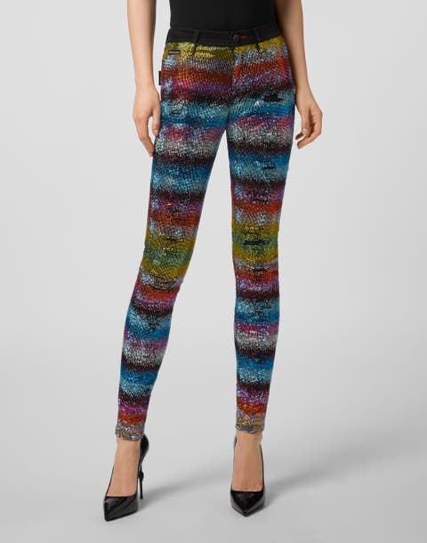 High Waist Jegging Raindbow Crystal Women