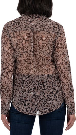 KUT from the Kloth Jasmine Chiffon Button-Up Shirt | Nordstrom