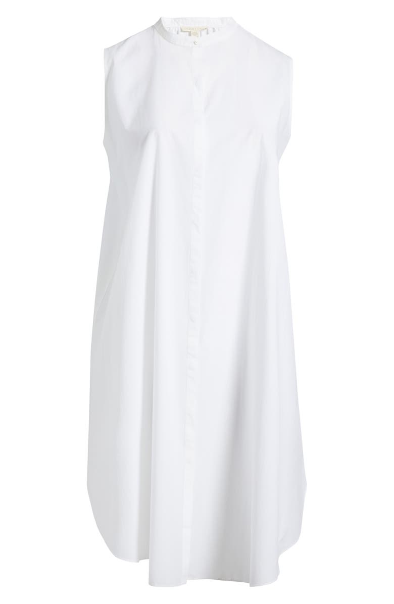 Eileen Fisher Mandarin Collar Sleeveless Organic Cotton Midi Shirtdress, Alternate, color, 