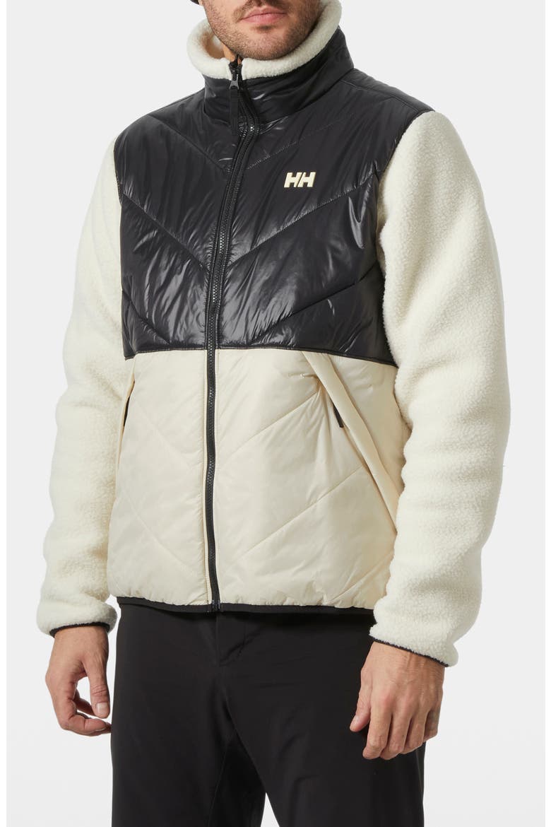 Village Hybrid Mixed Media Jacket, Main, color, BLACK