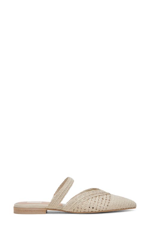 Dolce Vita Kaline Raffia Pointed Toe Mule In Ivory Raffia