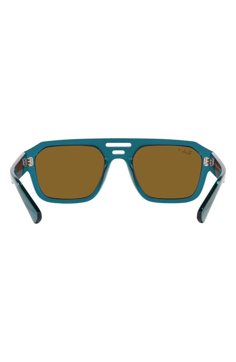 Ray-Ban Corrigan 54mm Polarized Irregular Sunglasses, Alternate, color, Light Blue