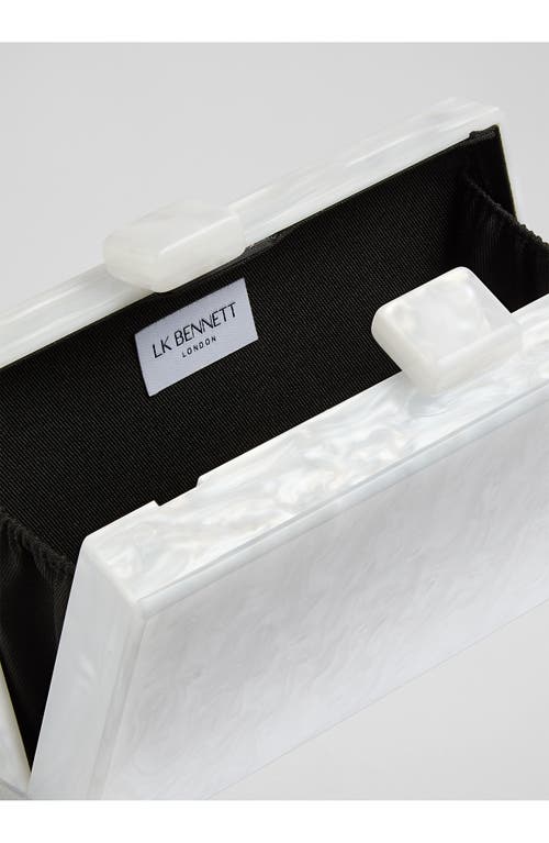 Lk Bennett Maeve Box Clutch In Ecru