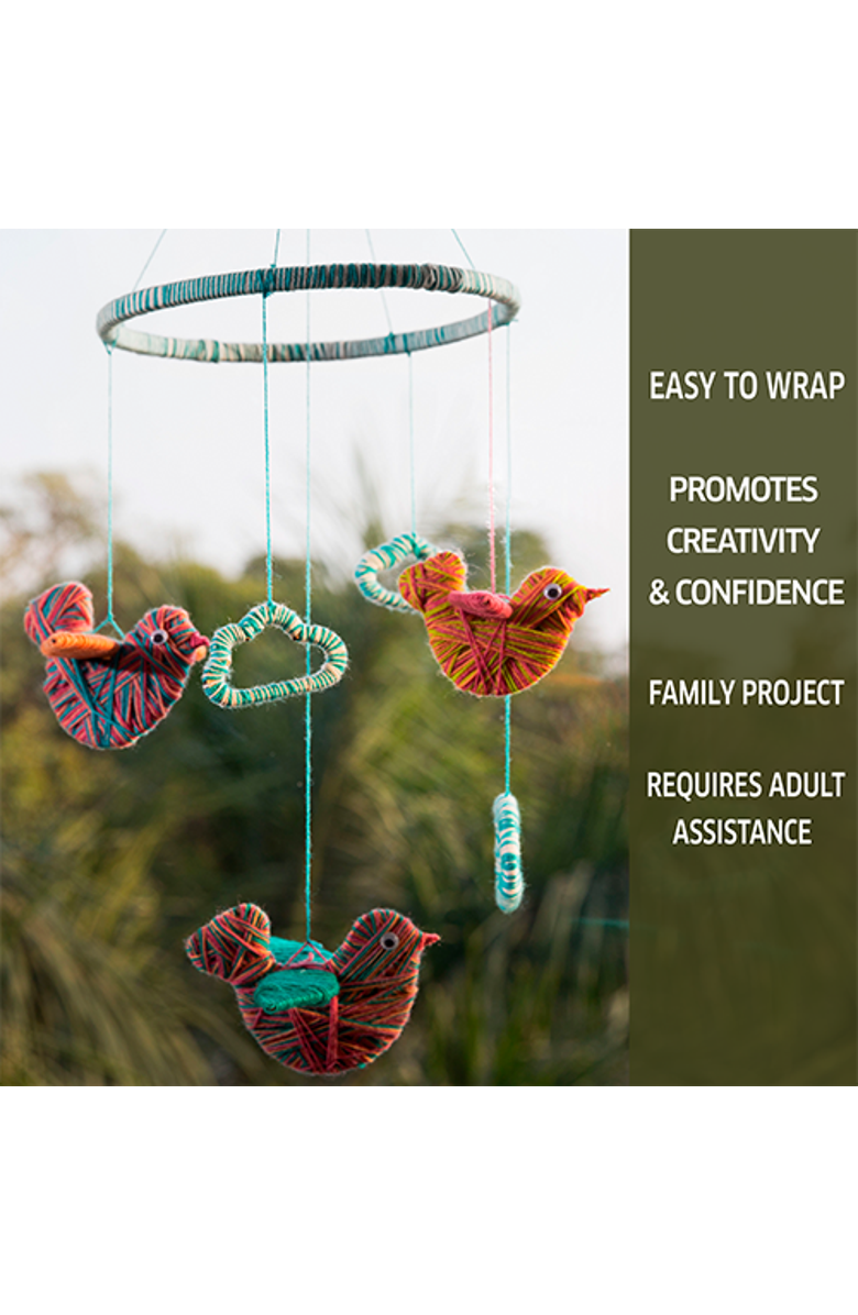 Chalk & Chuckles Yarn birds Craft Kit, Alternate, color, NO COLOR