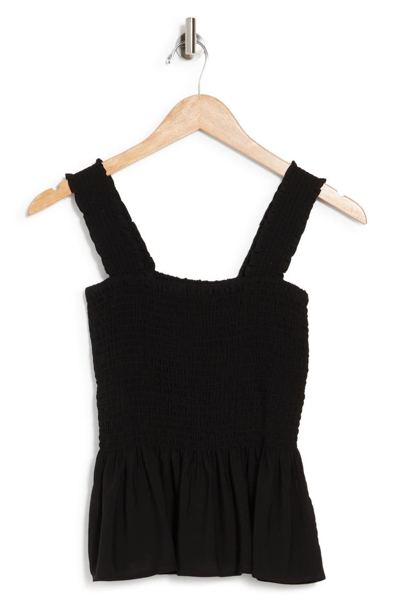 Elodie Smocked Peplum Tank Top, Alternate, color,