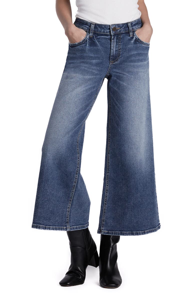 Mercy High Waist Crop Wide Leg Jeans, Main, color, ART BLUE