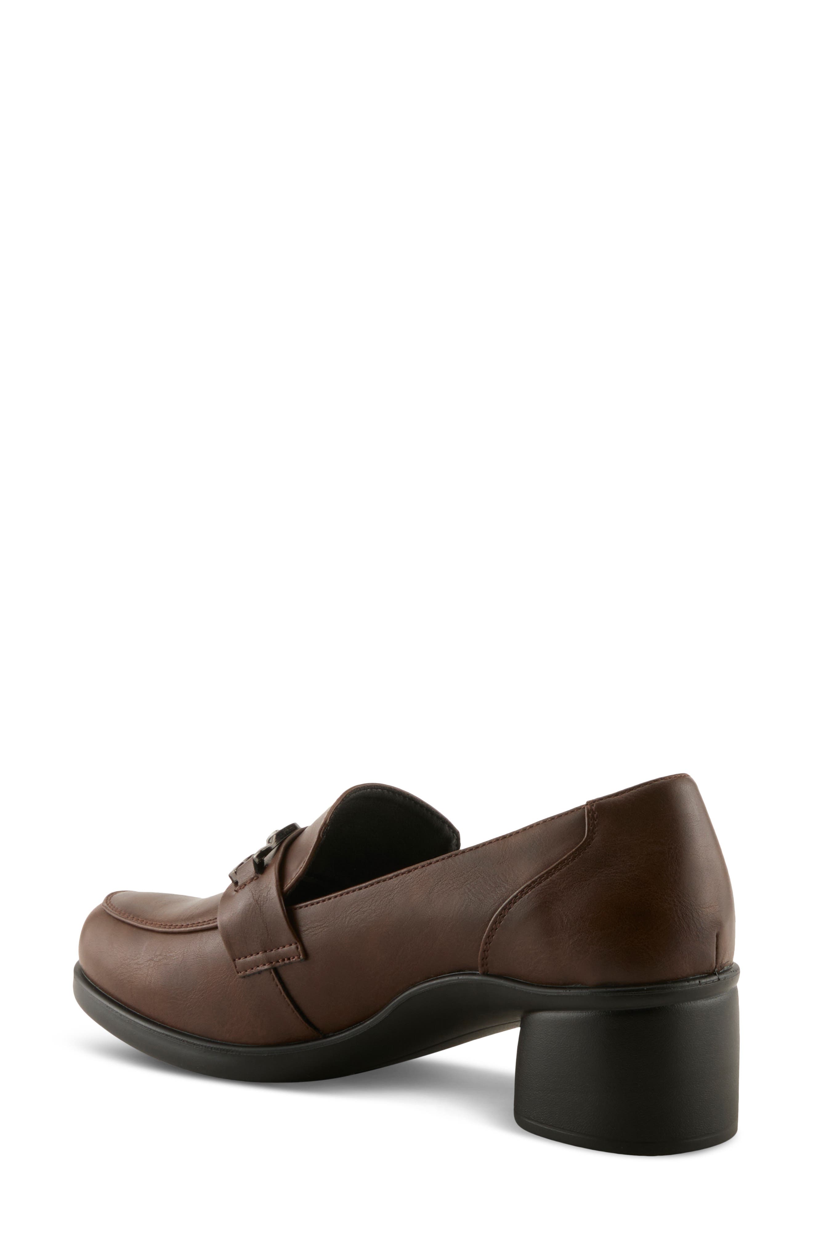 Calderoni Loafer Pump, Alternate, color, BROWN