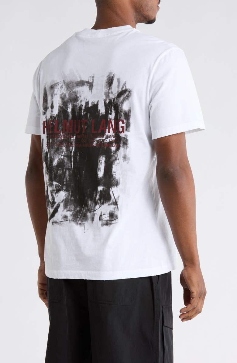 Helmut Lang Scribble Logo Graphic T-Shirt, Alternate, color, White/ Black