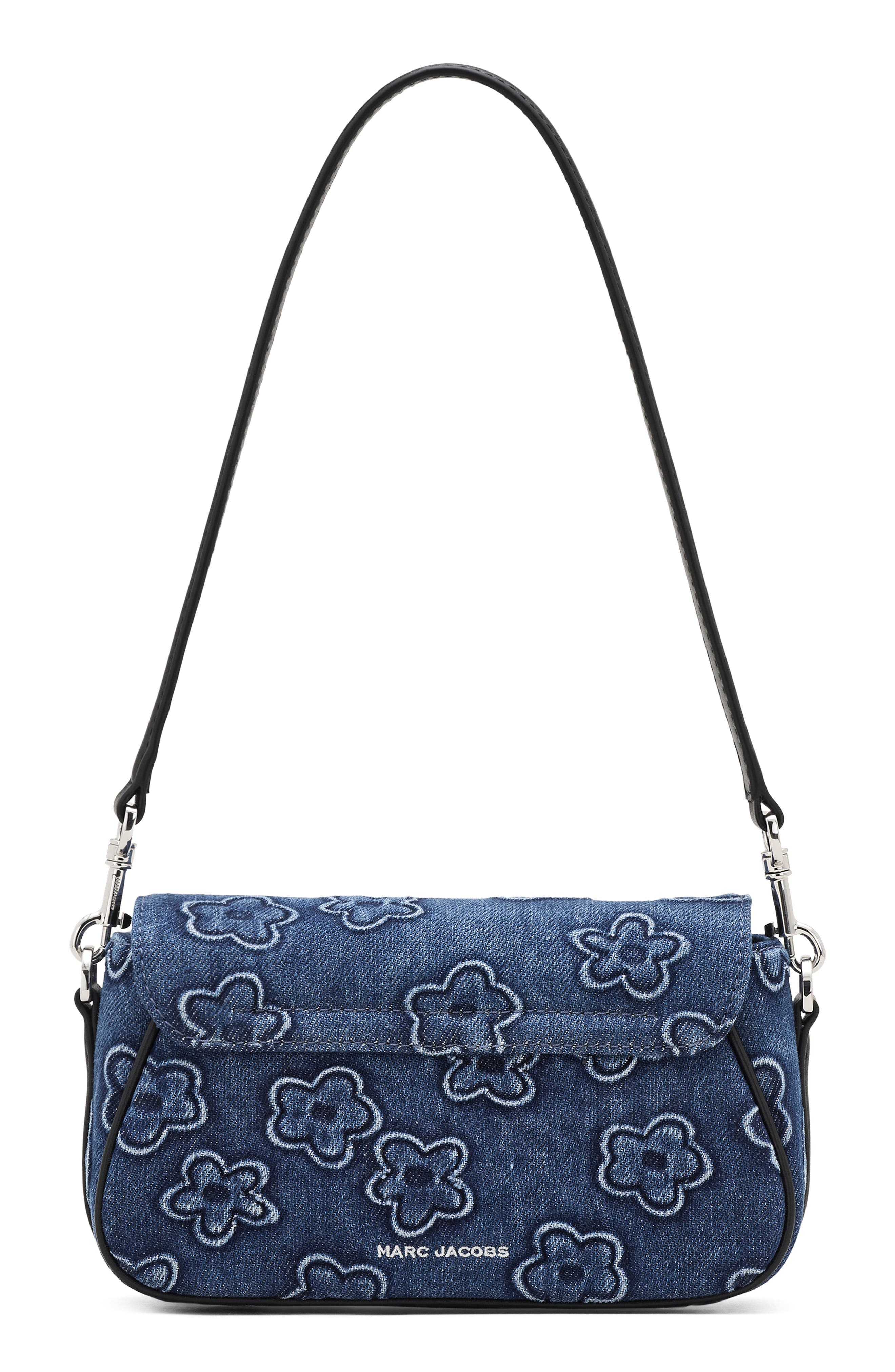 Marc Jacobs The Puffy Daisy Denim Clover Shoulder Bag, Alternate, color, 