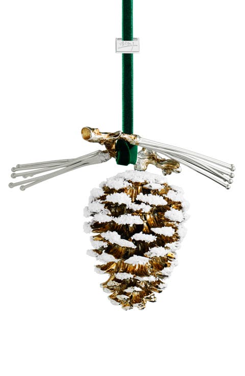 Snowy Pine Cone Ornament