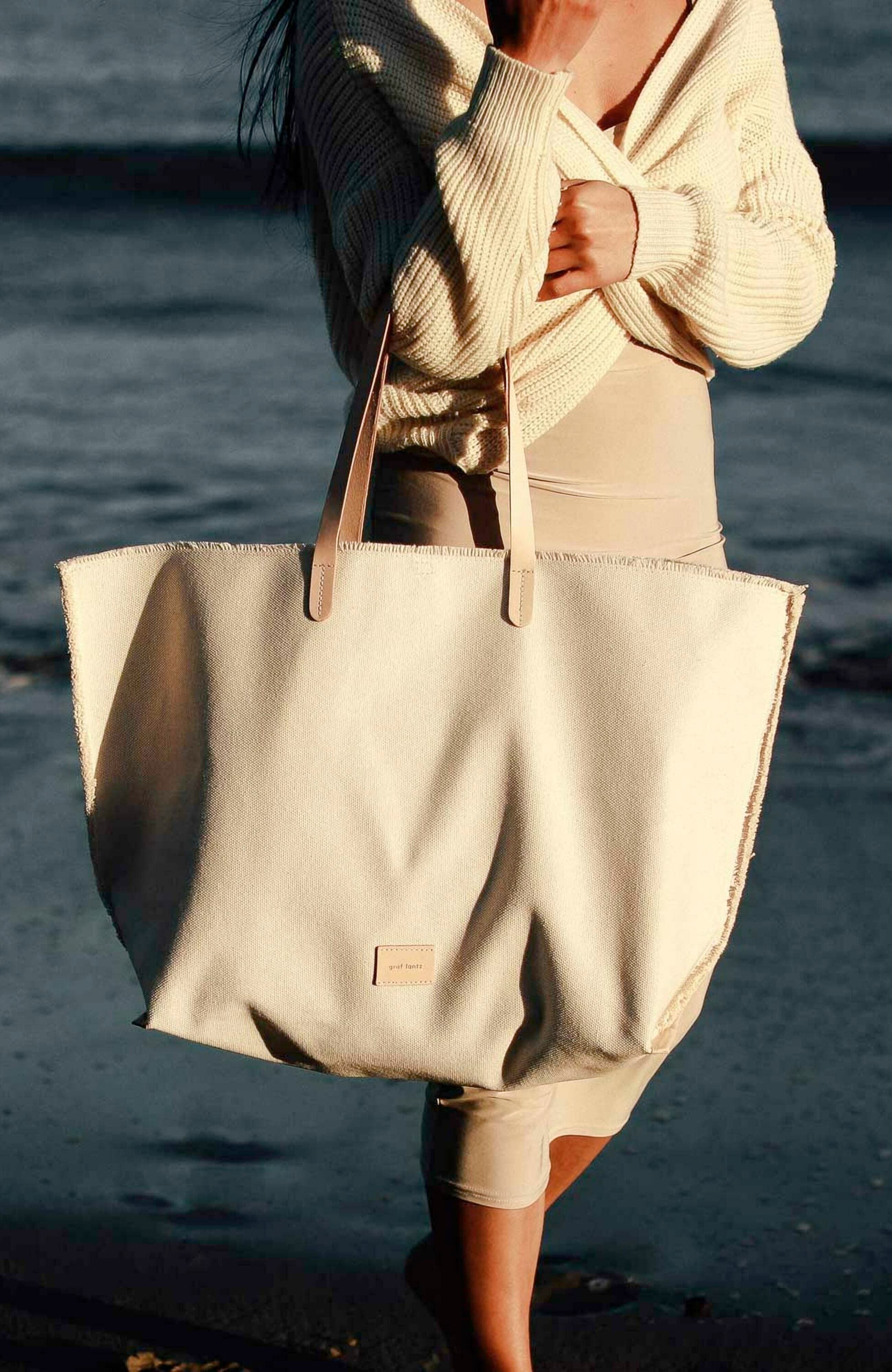 Graf Lantz Hana Canvas Boat Bag, Alternate, color, Natural