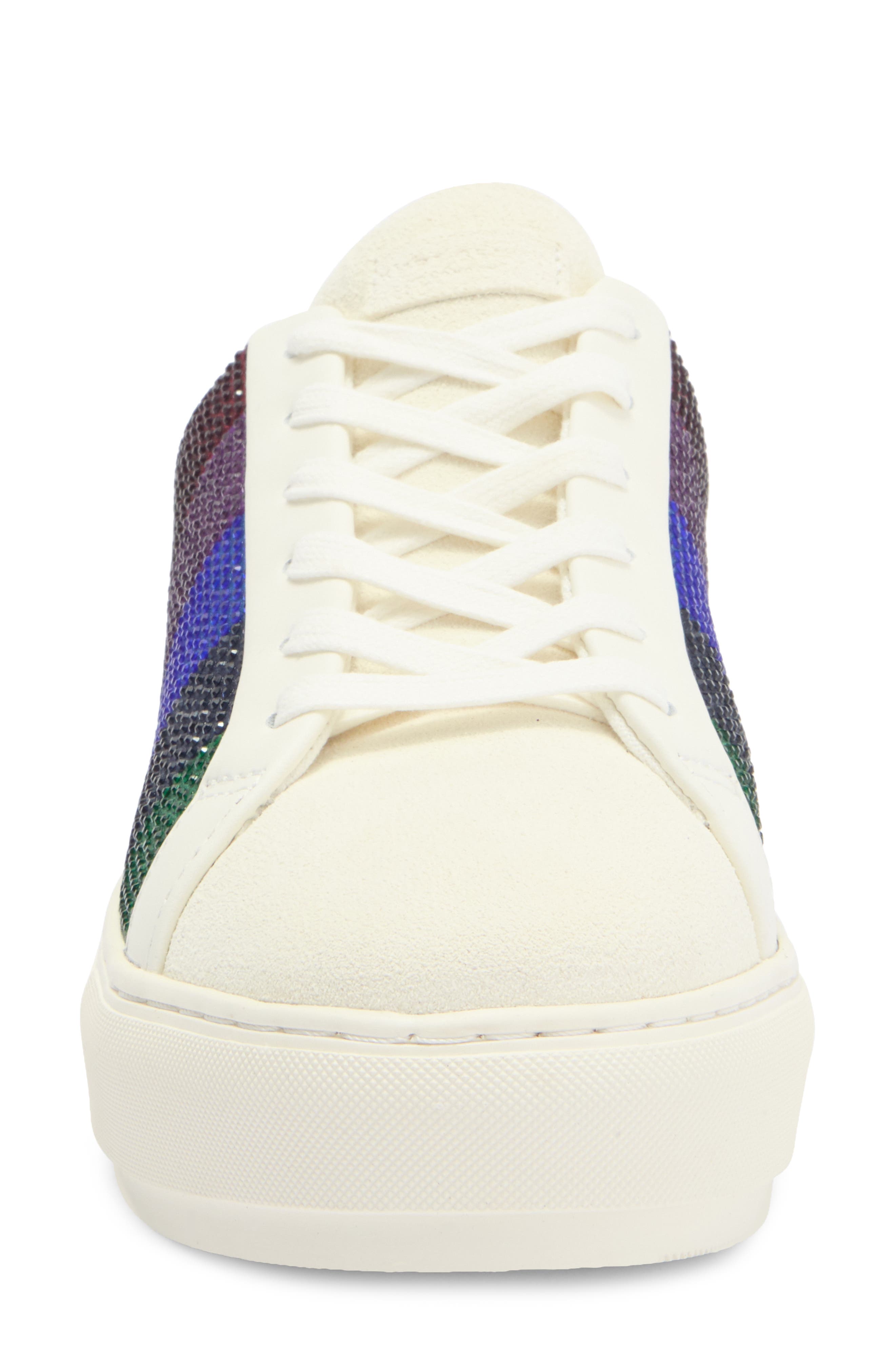 Kurt Geiger London Laney Crystal Stripe Platform Sneaker, Alternate, color, White Multi