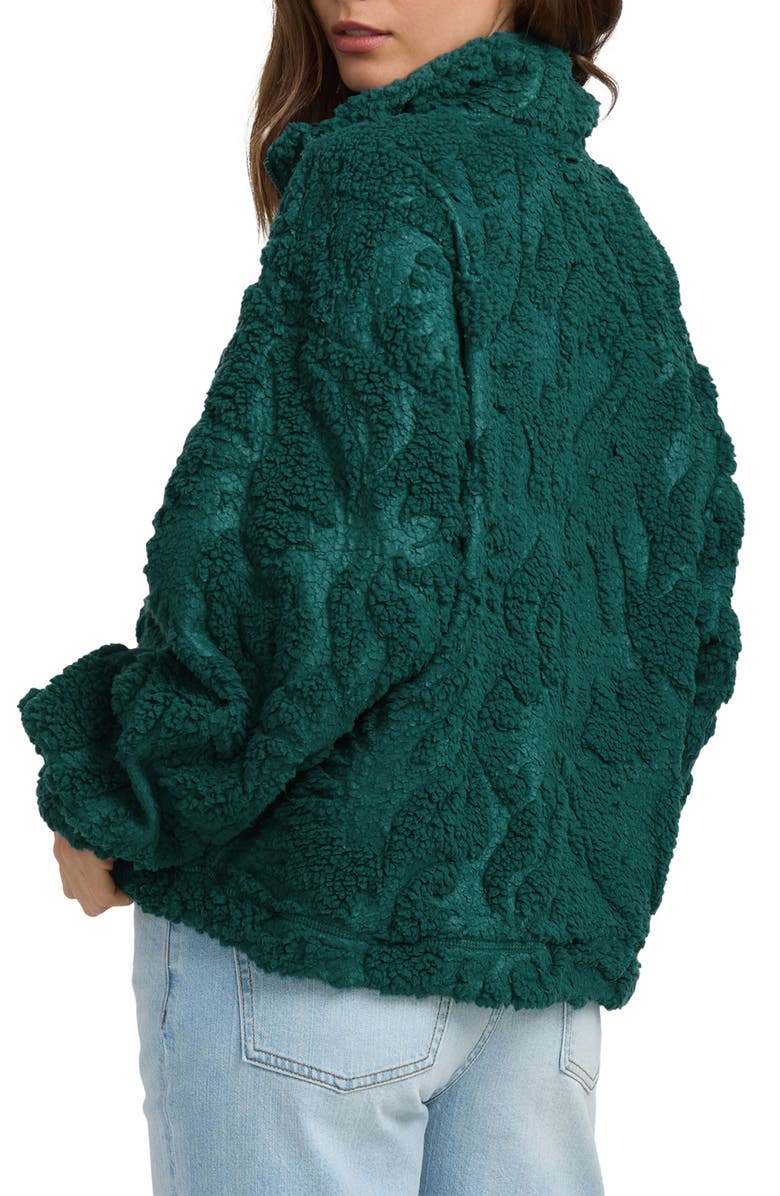 Billabong All the Time High Pile Fleece Quarter Zip Pullover, Alternate, color, Summer Gold