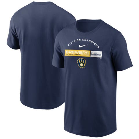 Men's Nike  Navy Milwaukee Brewers 2023 NL Central Division Champions T-Shirt