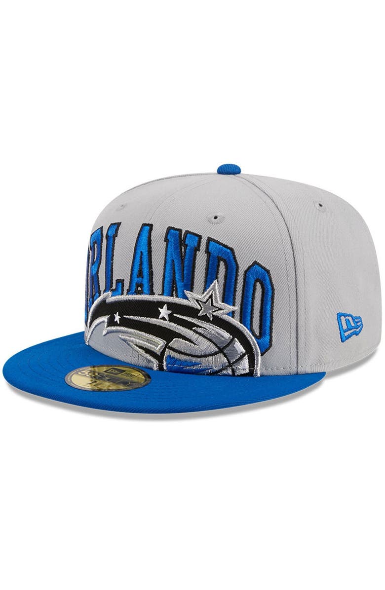 New Era Men's New Era Gray/Blue Orlando Magic Tip-Off Two-Tone 59FIFTY Fitted Hat, Alternate, color,
