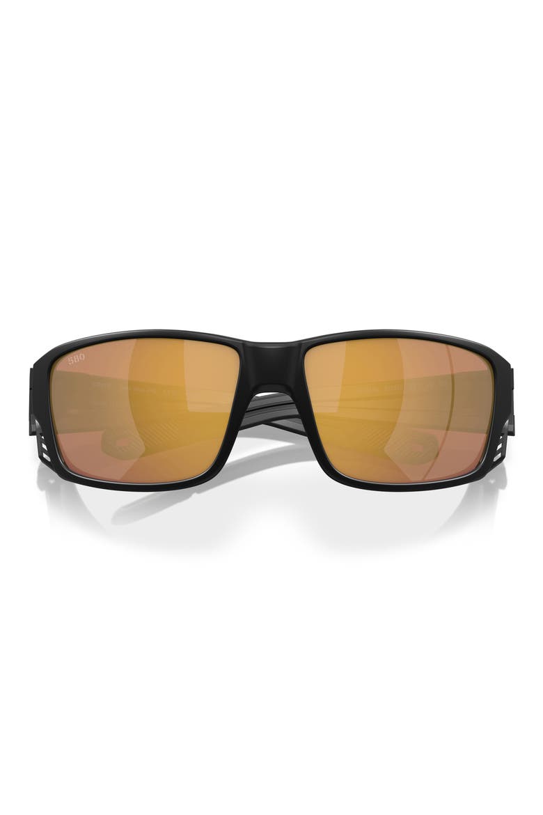 60mm Polarized Square Sunglasses, Alternate, color, MATTE BLACK