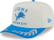 New Era Men's New Era Cream/Blue Detroit Lions 2025 NFL Draft A-Frame 9FIFTY Snapback Hat
