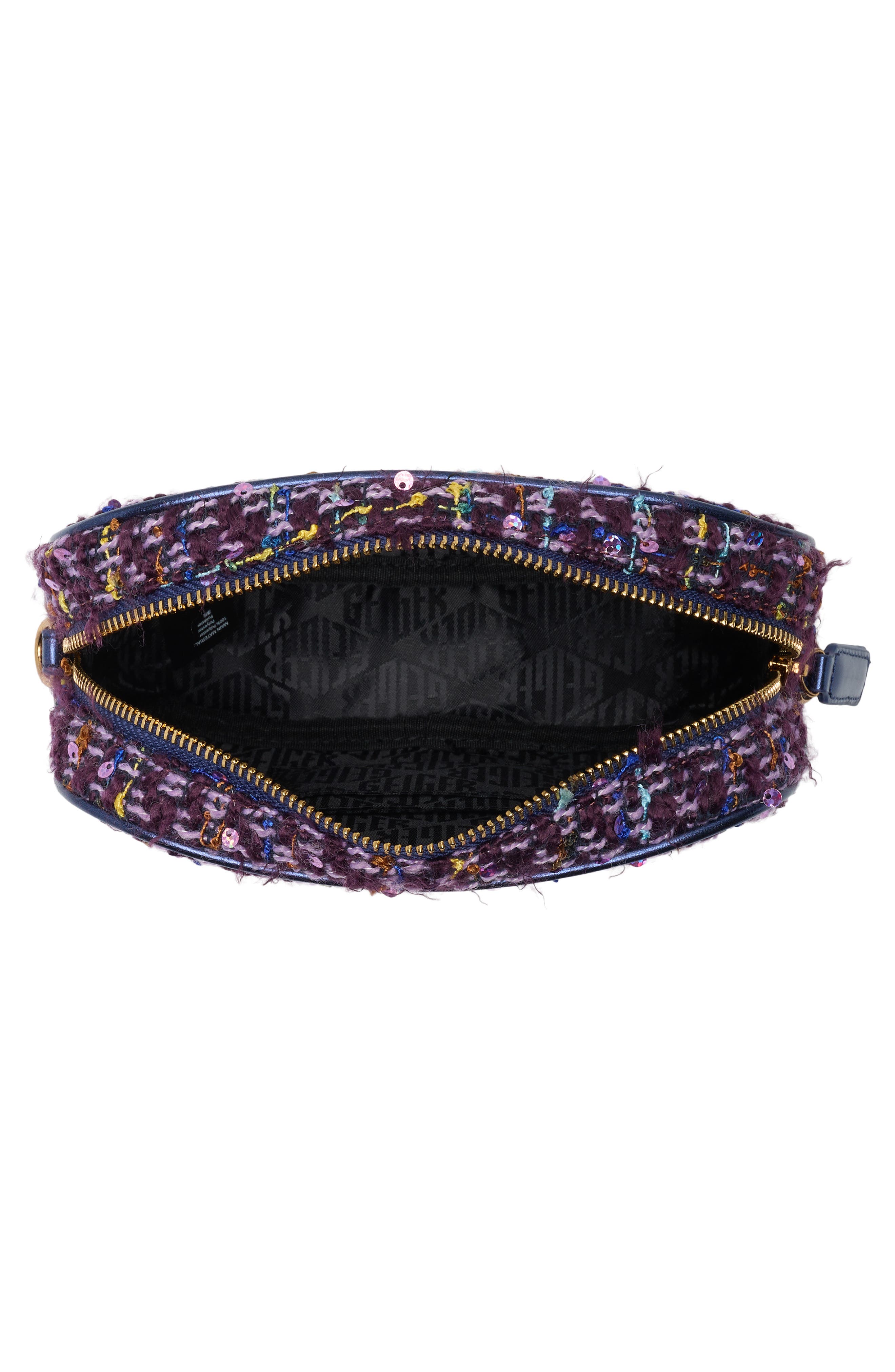 Chiswick Sequin Tweed Camera Bag, Alternate, color, PURPLE