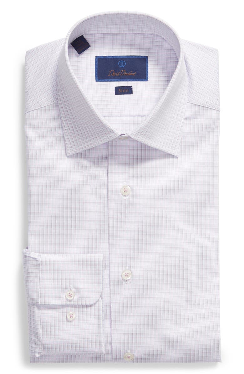 David Donahue Slim Fit Check Dress Shirt, Alternate, color, 