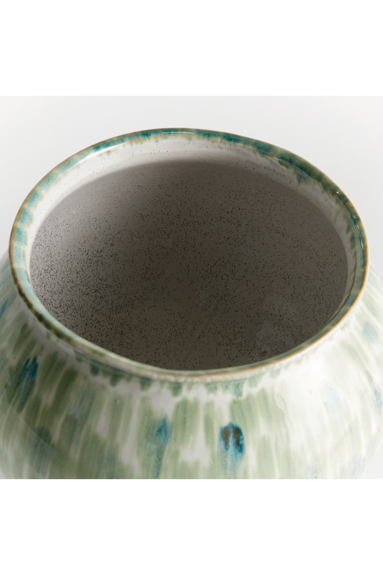 Brosse Grande Vase Large - Hand Painted - Green/Blue, Alternate, color, Blue