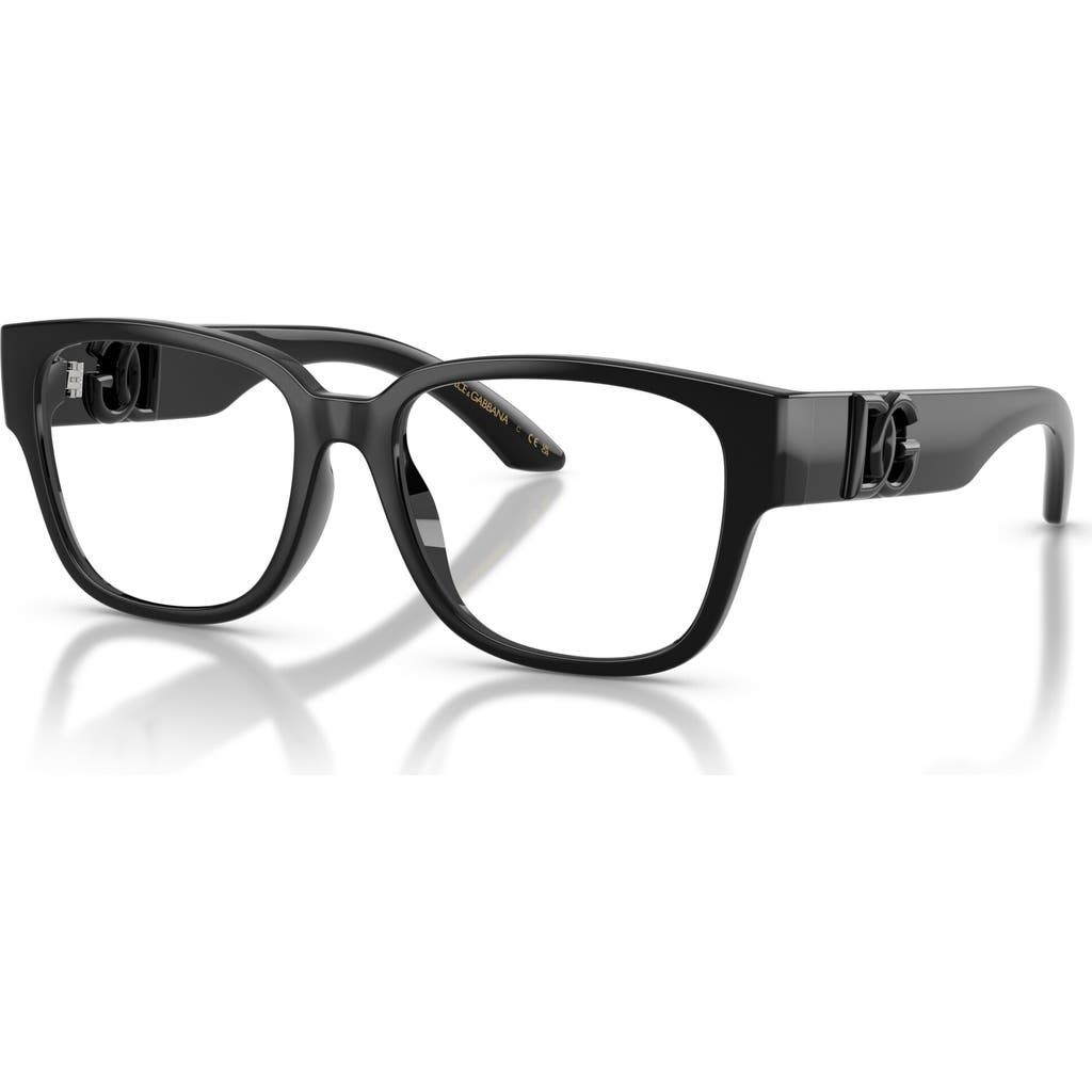 Dolce & Gabbana Dolce&gabbana 49mm Square Optical Glasses In Black