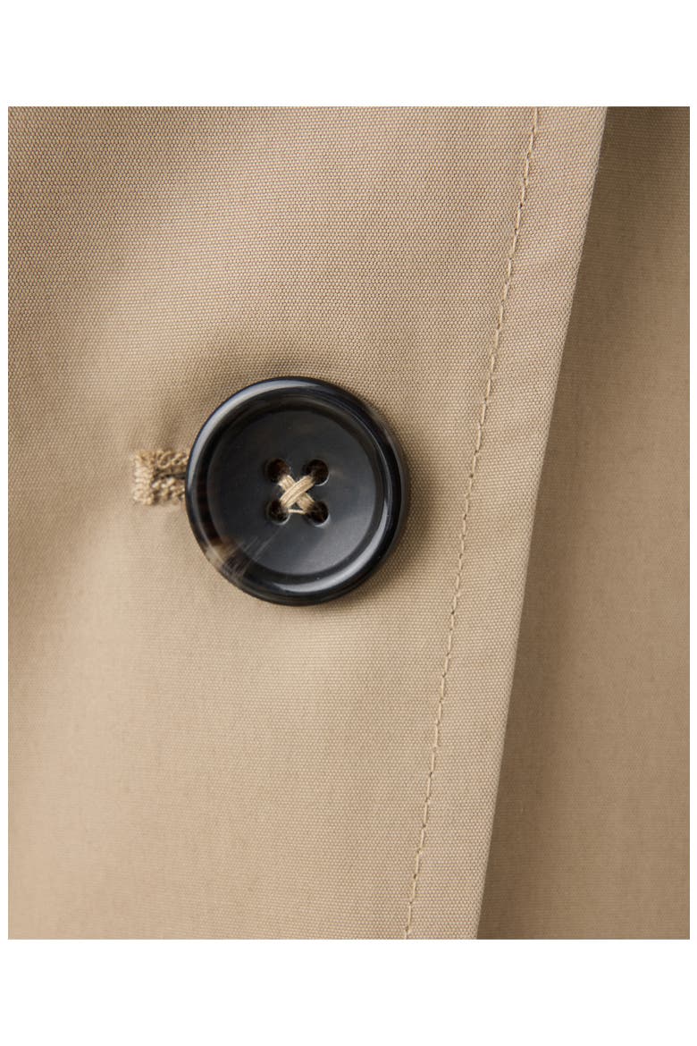 Short Double-breasted Trench Coat, Alternate, color, BEIGE