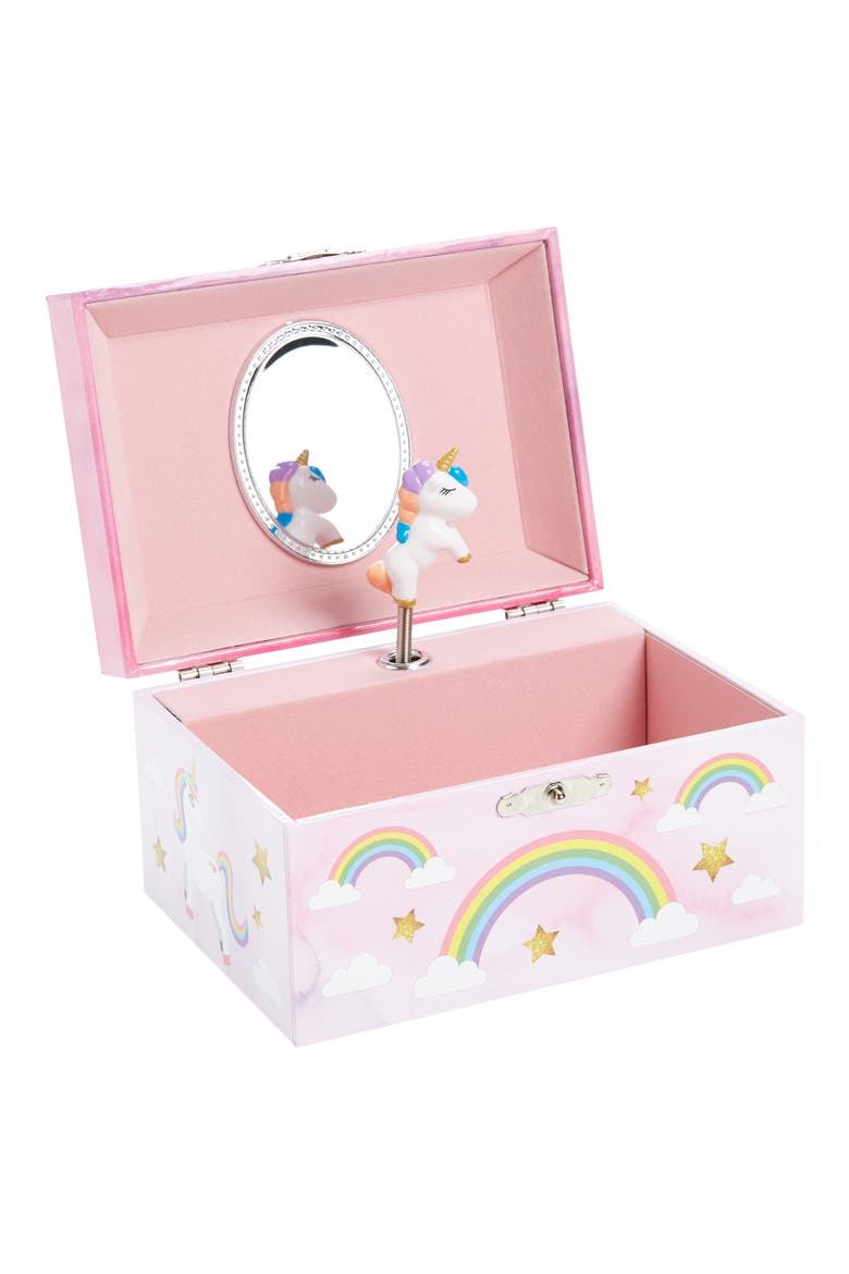 Skylar Musical Unicorn Jewelry Box, Alternate, color, RAINBOW