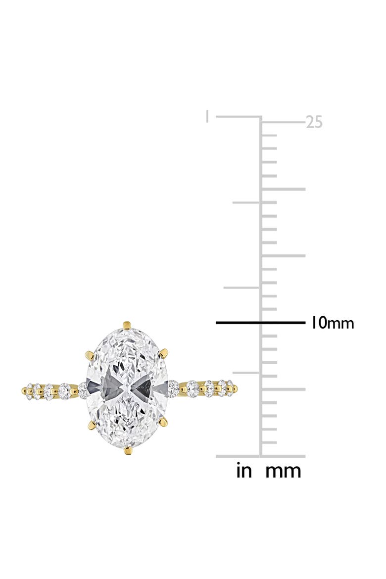 Lab Grown Diamond Oval Ring 14k Gold, Alternate, color, Yellow Gold