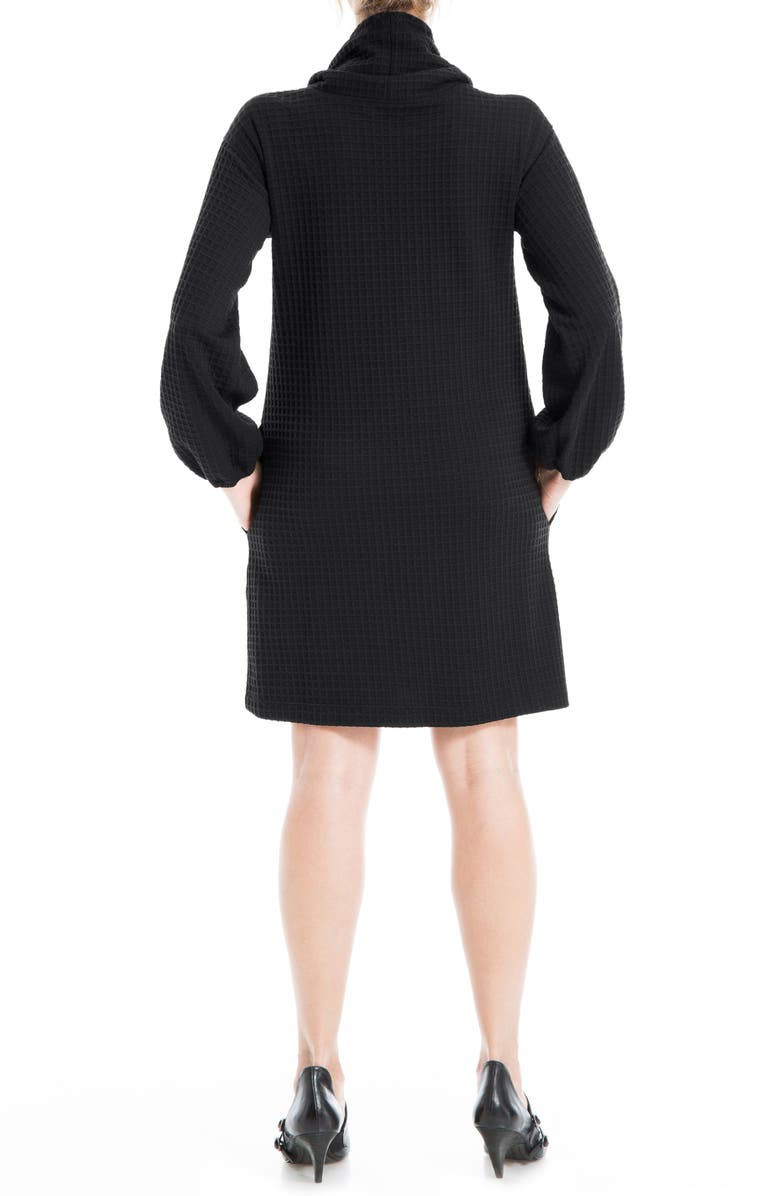MAX STUDIO Long Sleeve Waffle Knit Shift Dress, Alternate, color,
