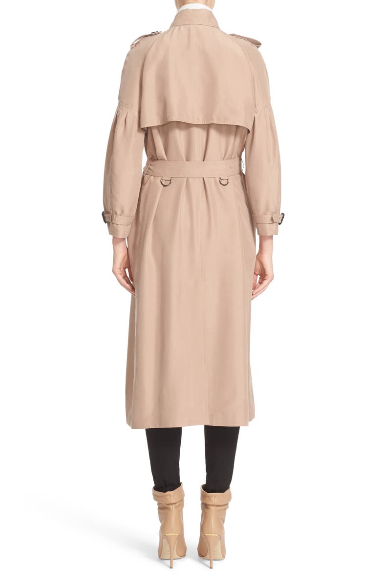Maythorne Mulberry Silk Trench, Alternate, color, NUDE